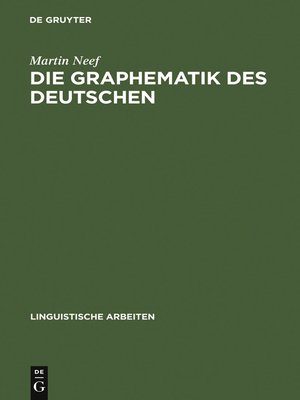 cover image of Die Graphematik des Deutschen